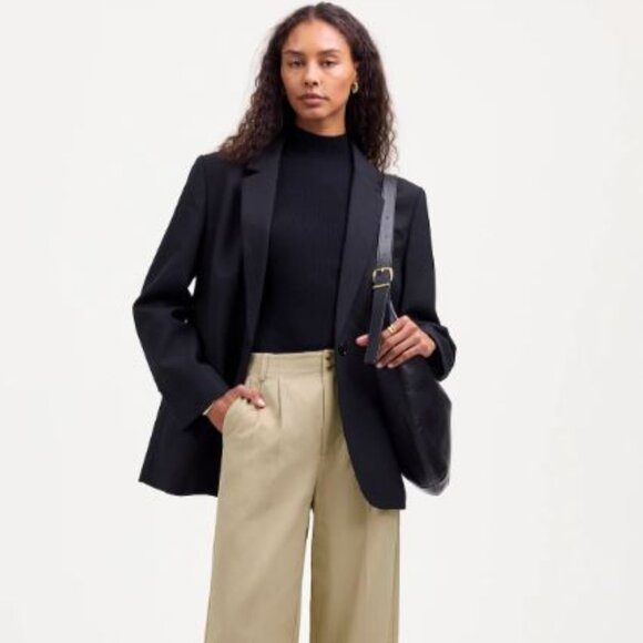 Madewell NWT - Harlow Wide-Leg Pant in Drapey Twill (Vintage Khaki) - Picture 4 of 4